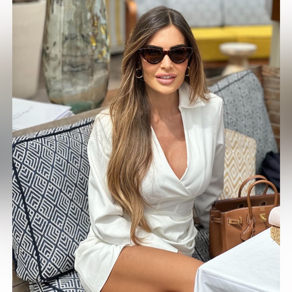ZARA OYSTER WHITE CORSET DREES BLOGGER FAV